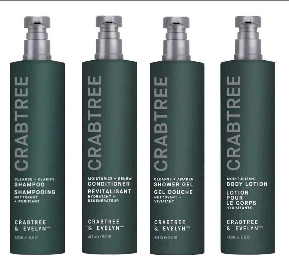 Crabtree and Evelyn Shower Gel, Conditioner, Shampoo, Lotion