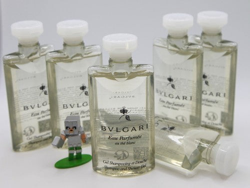 BVLGARI Au The Blanc (White Tea) Shampoo & Shower Gel, Pack of 6 - 6x2.5oz